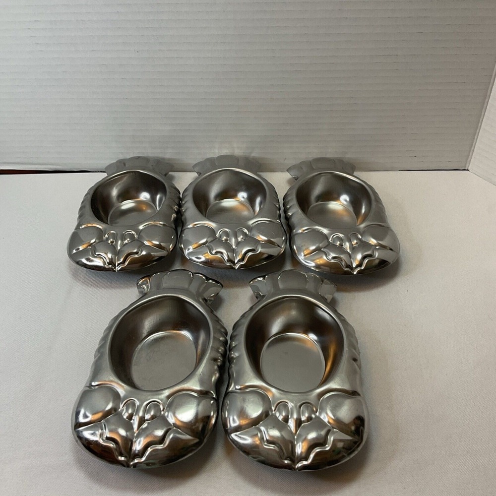 Lobster Stainless Butter Tray Condiment Set of 5 Metal Side Dish Replacements